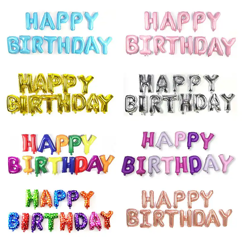 Cyuan 16 дюймов письмо с днем рождения фольга Воздушные шары Гелиевый шар для украшения дня рождения Дети взрослый украшение на годовщину Globo