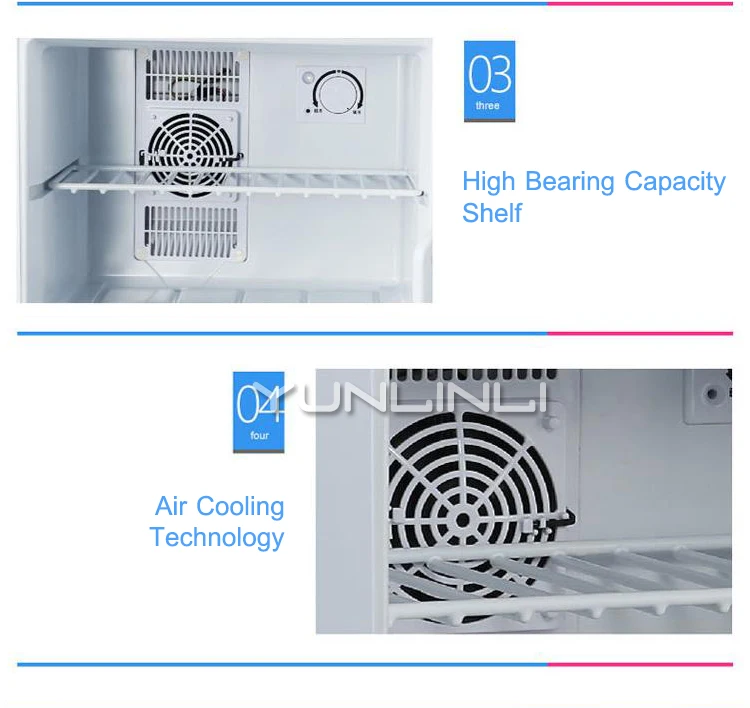 Холодильник для дома, отеля, офиса, свежий шкаф с воздушным охлаждением, однодверный небольшой холодильник