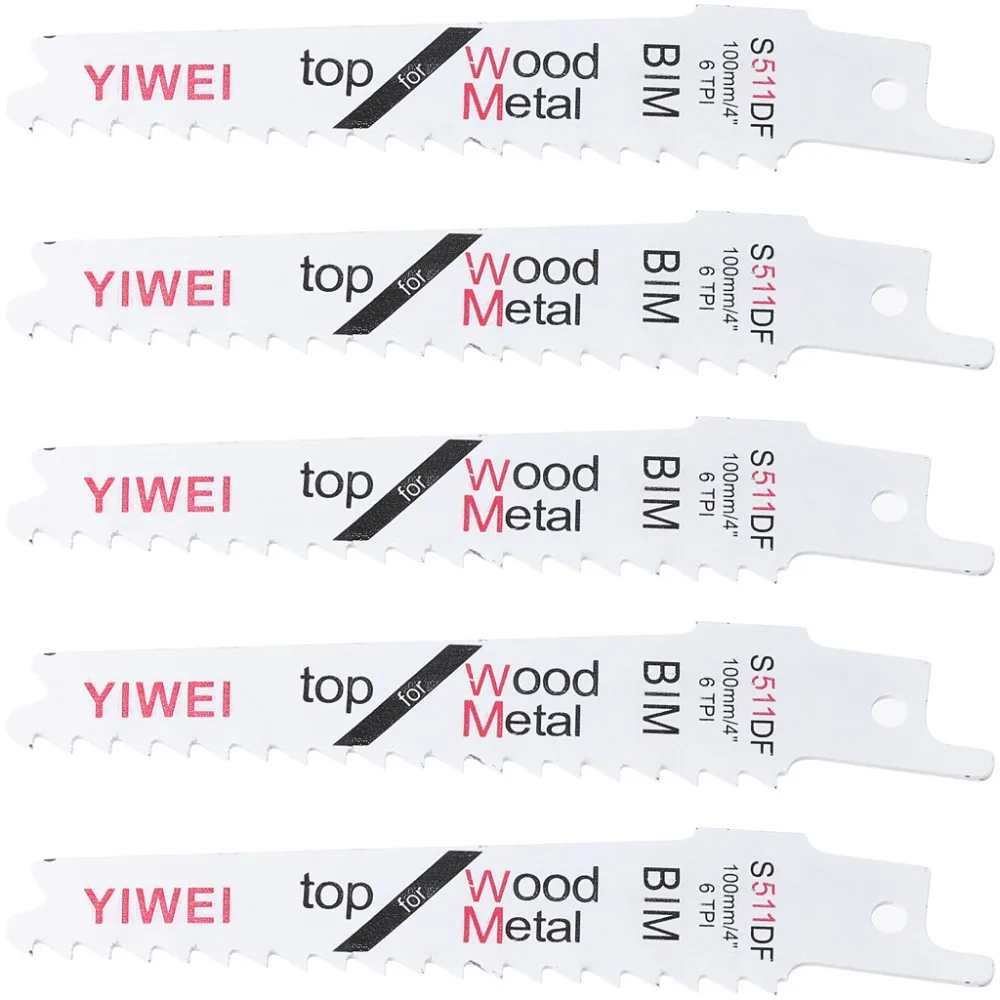 5 Pcs 100mm 4&quot BIM S511DF Flexible Sabre Saw Blades For Wood &amp Metal Cutting | Инструменты