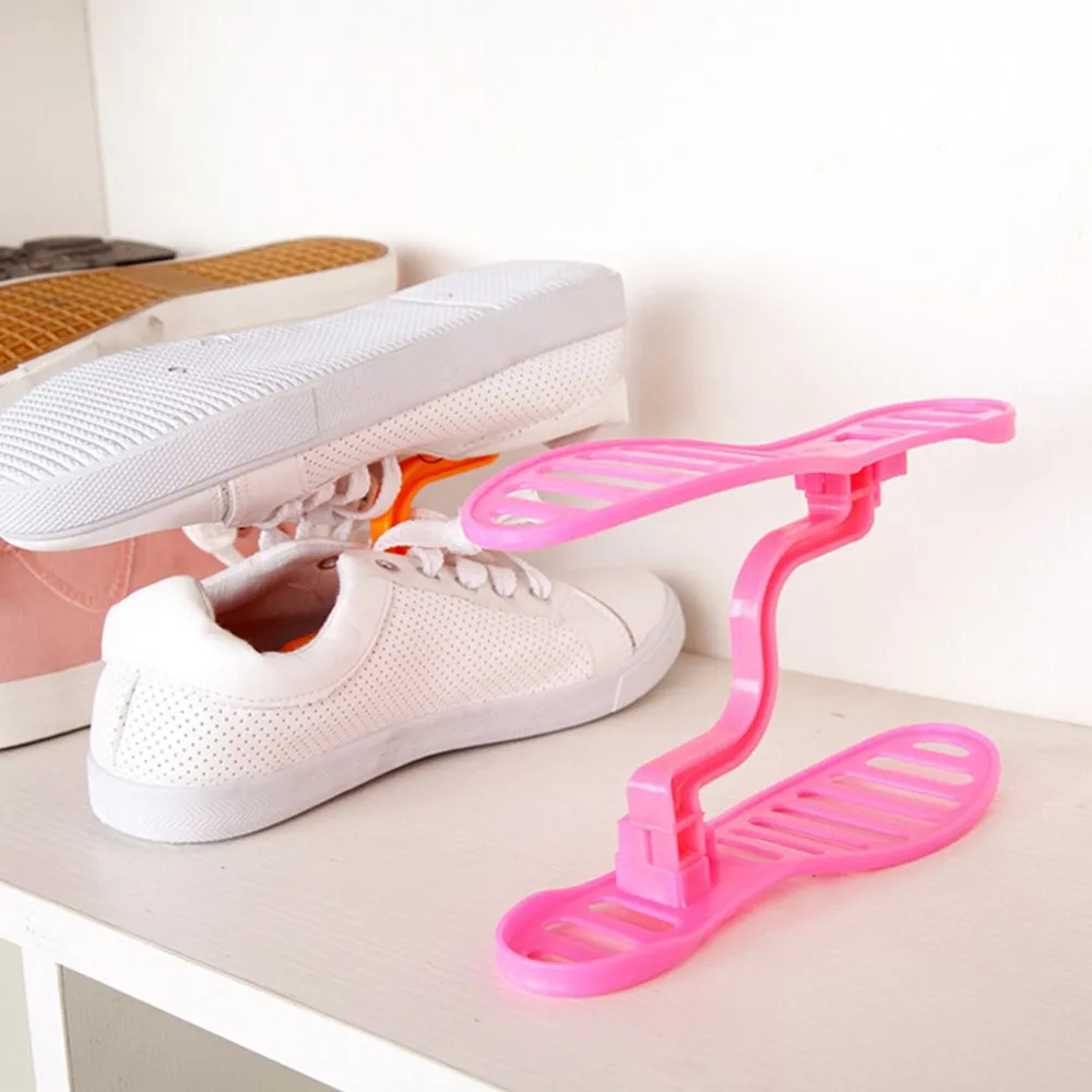 Разноцветный пластик домашний компактный стеллаж для обуви Нескользящие туфли держатель фена стойки Шкаф с полками хранения обуви Органайзер