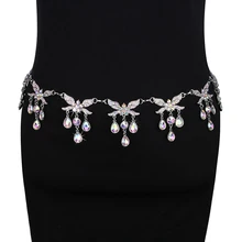 Женские роскошные стразы, пояс-цепочка для танца живота, ювелирные изделия, аксессуары для танца живота, серебряные дизайнерские металлические поясные ремни, подарок