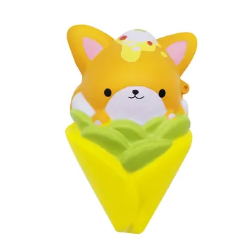 

Skuishy 2019 Animals Smooshy Soft Starting Adorable Fox Corn Super Slow Rising Kids Fun Stress Reliever Toy Anti-stress 5.14
