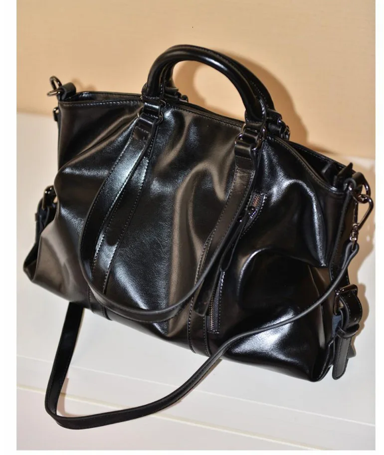 Brand Real Leather Large Capacity Handbags Casual Tote Women's Handbag Shoulder Bags For Women Feminina Messenger Bolsa Pocket
