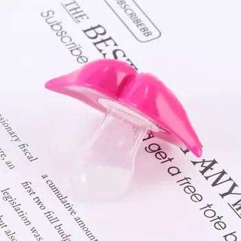 

Baby Pacifier Red Kiss Lips Dummy Pacifiers Funny Silicone Baby Nipples Teether Soothers Joke Prank Pacifier Baby Dental Care