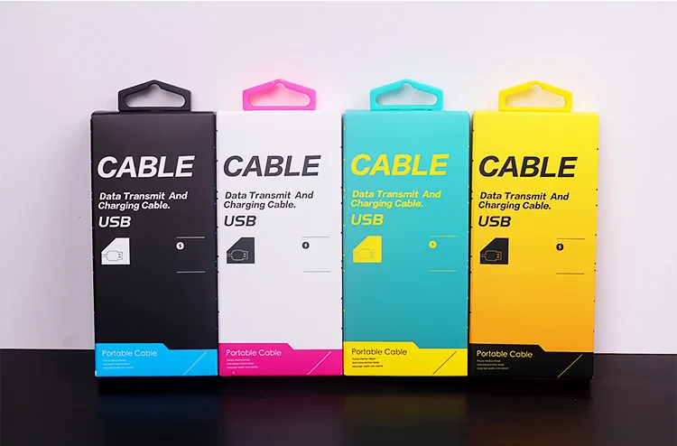 

200pcs free ship 2017 Retail Package Paper Packing Box USB Boxes For charger/data line Accessories