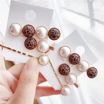 

3pcs Fashion Leopard Print Hair Barrette Hair Clip Hairpin Girls simple Hair Accessories Women Headdress Wholesale