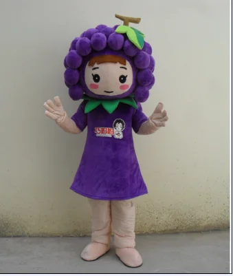 Grape girl Mascot Costume Fruit Cartoon Character Halloween Party Fancy Cosplay Dress Adult mascotte carnival costume | Тематическая
