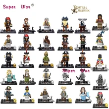 Один капитан Пираты Карибы Джек Воробей классический фильм строительные блоки модели Кирпичи игрушки для детей комплект