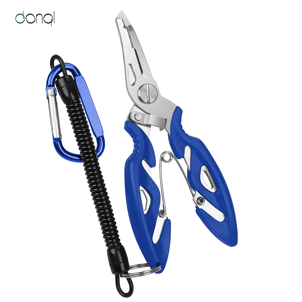 

DONQL Fishing Pliers Scissors with Fishing Rope Fishing Hook Remover Tool Braid Line Cutter for Carp Fishing Tackle Accessories