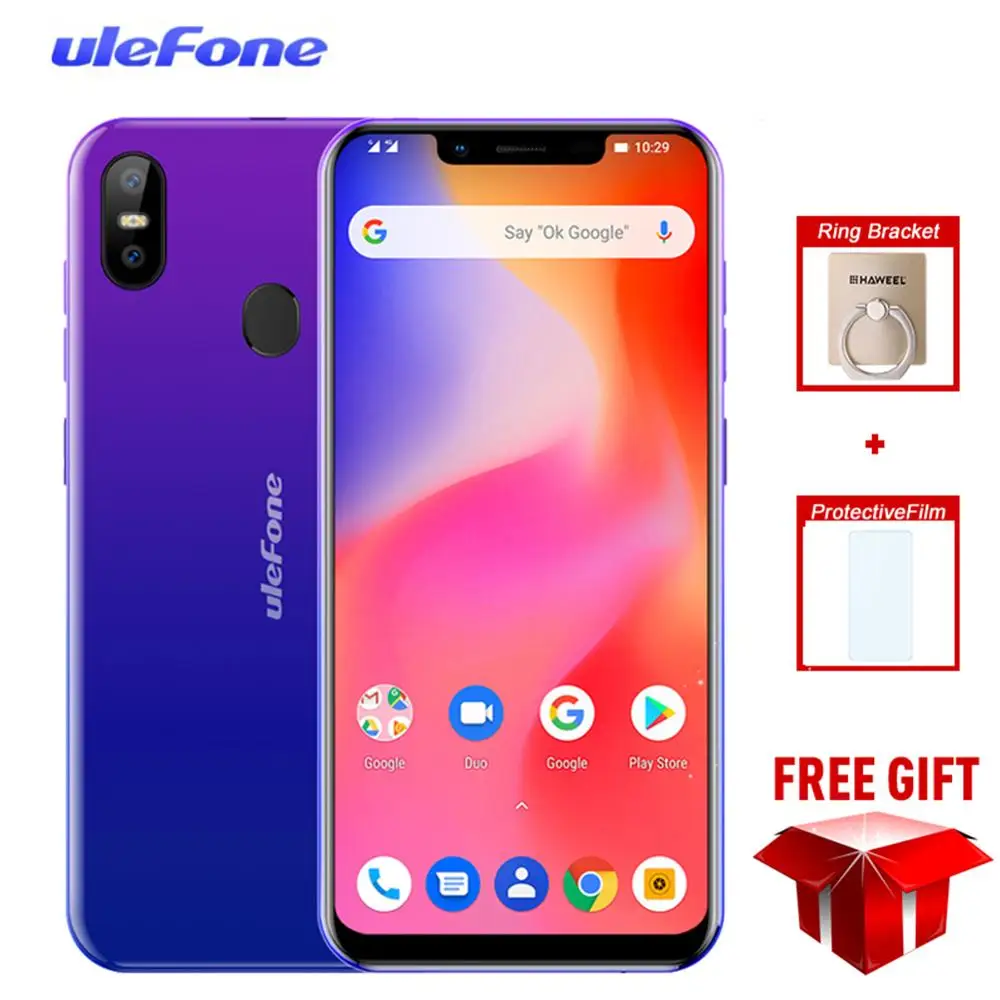

Ulefone S10 Pro Mobile Phone 2GB RAM 16GB ROM 1 Android 8.1 5.7 inch 19:9 MT6739 Quad Core3MP+5MP Face Unlock 4G Smartphone