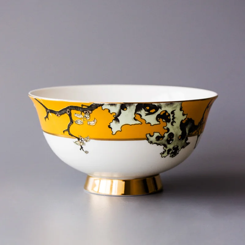 High Quality 1 Pc Chinese Style Classical Bowl Bone China Ceramic Bowl