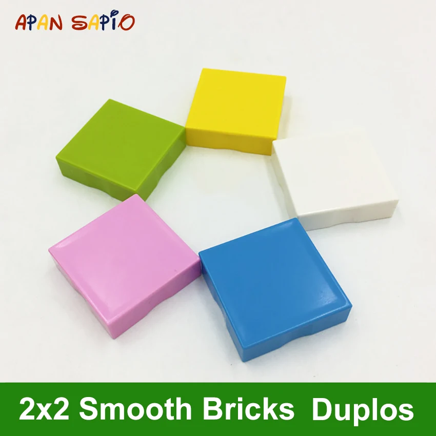 

DIY Building Blocks Smooth Figures Bricks 2x2Dot 30PCS Educational Creative Toys for Children Compatible With Legoe Duplos