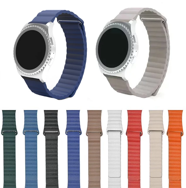 22 мм 20 ремешок для samsung gear sport S2 классический S3 Frontier кожаный huawei gt 2 huami amazfit bip galaxy watch