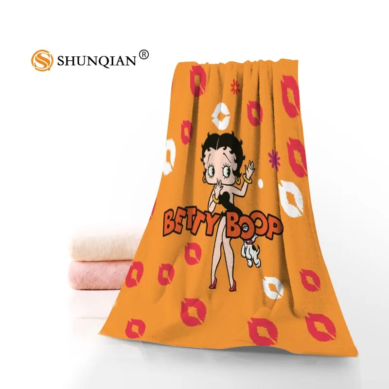 Новые Пользовательские Betty Boop полотенце с принтом хлопок лицо/банные полотенца из микрофибры Ткань для детей Мужчины Женщины полотенце для душа s A8.8 - Цвет: 9