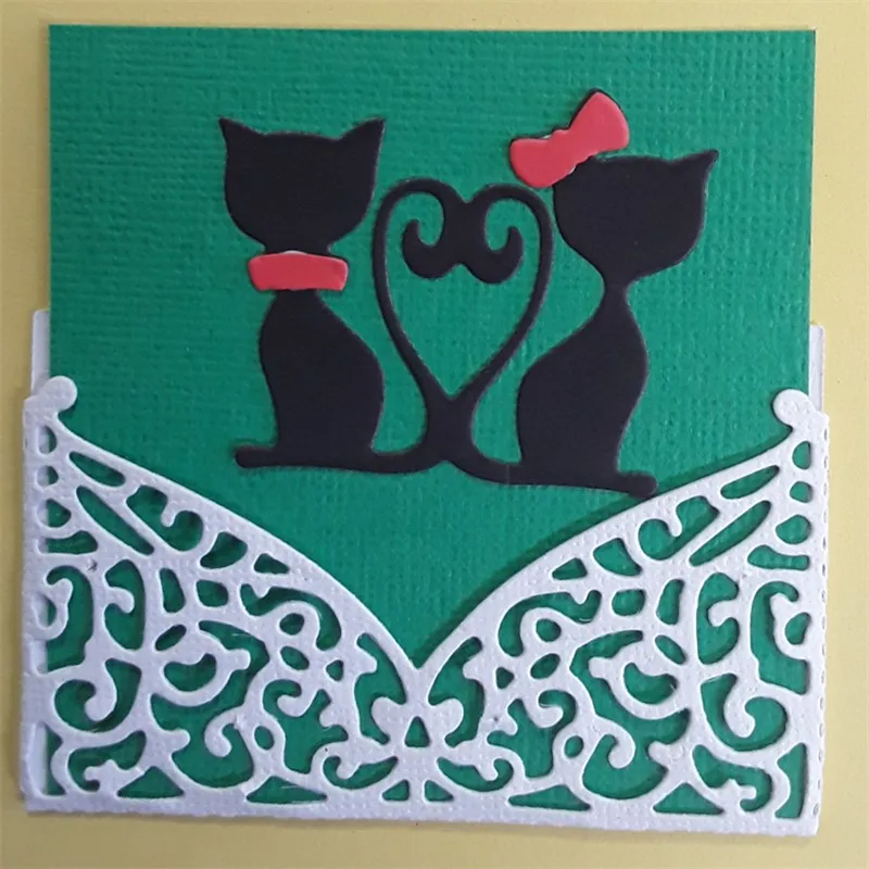 

Metal Cutting Dies Cat Lover Marriage Lace DIY Scrapbooking Card Stencil Paper Craft Handmade Album Handbook Decoratio