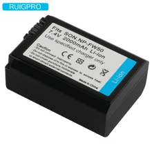Ruigpro for 2000mAh NP-FW50 NP FW50 Camera Battery for Sony Alpha a6500 a6300 a6000 a5000 a3000 NEX-3 a7R Ruigpro for 2000mAh NP-FW50 NP FW50 Camera Battery for Sony Alpha a6500 a6300 a6000 a5000 a3000 NEX-3 a7R