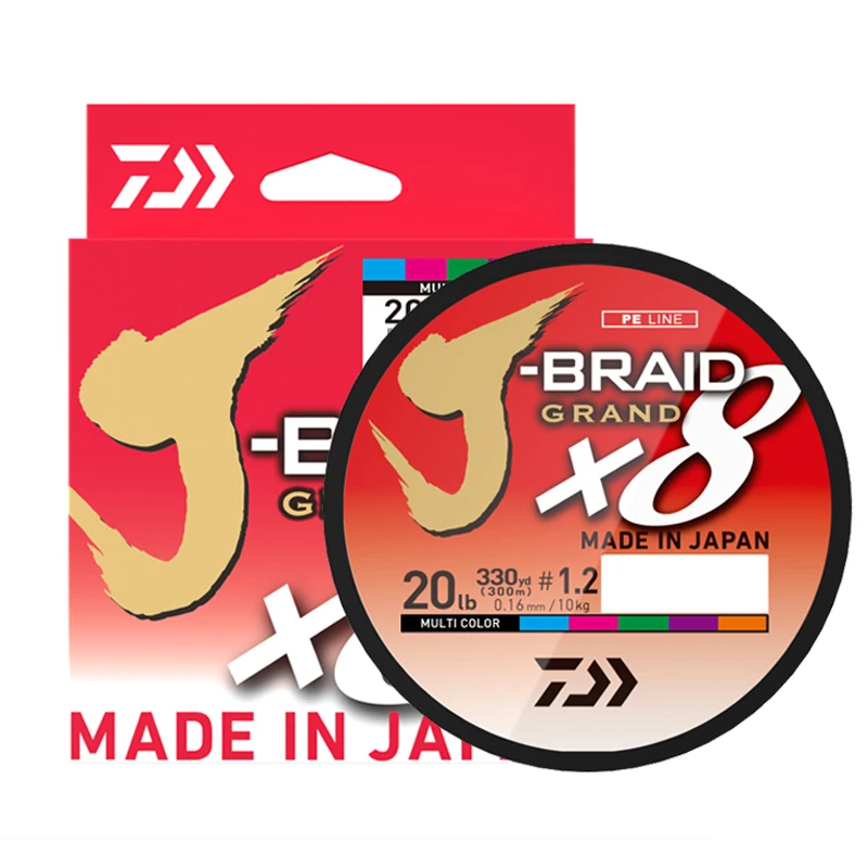 Лучшая цена 300 м DAIWA J-BRAID GRAND плетеная ПЭ леска супер сильная японская моноволоконная плетеная леска