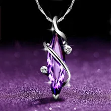 S925 sterling silver clover purple natural crystal female necklace Korean short clavicle pendant necklace цена S925 sterling silver clover purple natural crystal female necklace Korean short clavicle pendant necklace цены онлайн