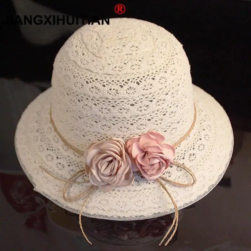2018 جديد الصيف زهرة يدوية الصنع القش المرأة الطوق القبعة قبعة بحافة لفة المتابعة تنحنح شاطئ كاب قبعة الشمس للأم و الطفل 2018 جديد الصيف زهرة يدوية الصنع القش المرأة الطوق القبعة قبعة بحافة لفة المتابعة تنحنح شاطئ كاب قبعة الشمس للأم و الطفل