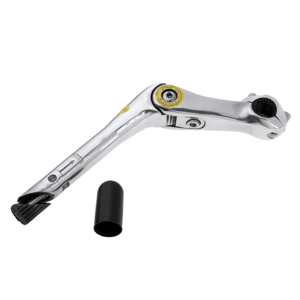 Adjustable 0-90 Degree Aluminum Alloy Bicycle Handlebar Stem Riser Adapter Extender Replacement for Road Mountain Bike MTB BMX