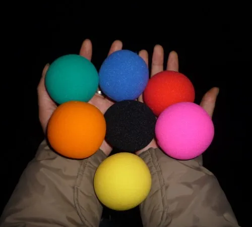 

50pcs Super Sponge Ball (6cm, Multicolor) Magic Tricks Appearing/Vanishing Ball Magie Stage Close Up Street Gimmick Classic Toys