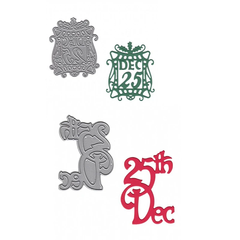 

Christmas Date Metal Cutting Dies Stencil For DIY Scrapbooking Decorative Embossing Suit Paper Cards Die Cutting Template 2019