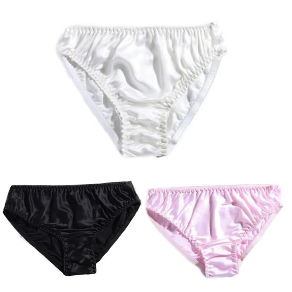 1pcs Women Panties 100% Natural Silk Briefs Mid rise Seamless Absorbing ...