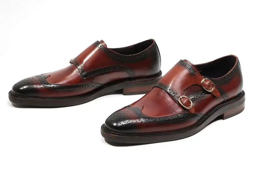 maroon color formal shoes