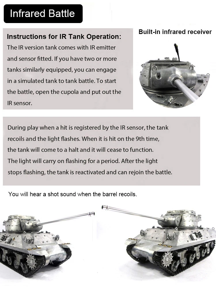 MATO металлический танк с дистанционным управлением М36 Разрушитель 1:16 Радиоуправляемый Танк готов к запуску инфракрасная модель радиоуправляемого танка s
