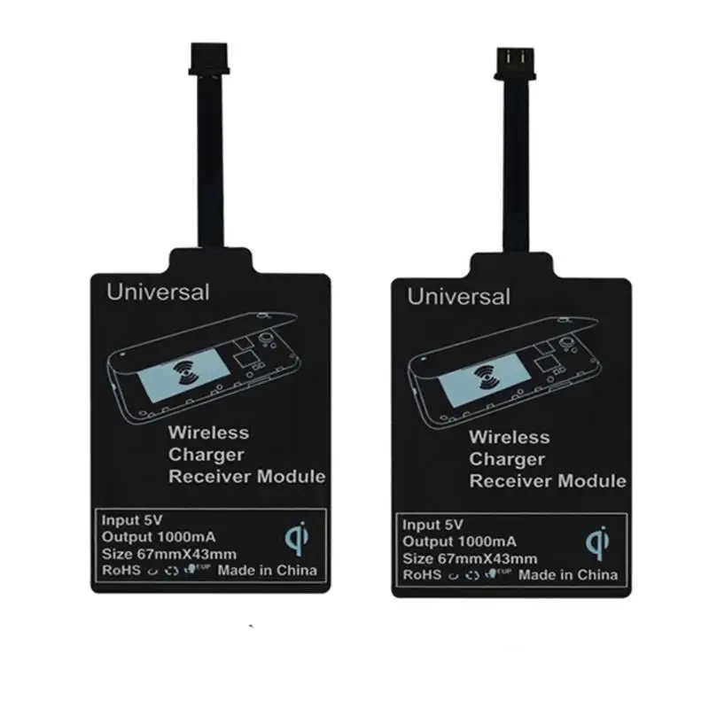 Universal Qi Wireless Charging Charger Receiver Adapter Receptor Pad Coil Receiver For THL OnePlus Honor Micro USB mobile