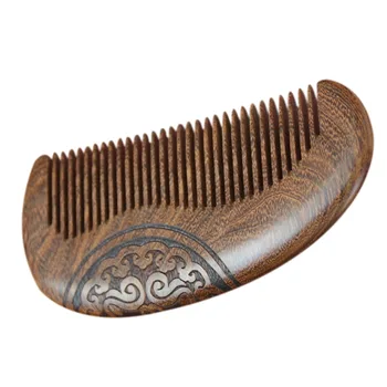 

Wood Carving Coffee Ebony Comb Sandalwood Super Narrow Tooth Wood Combs No Static Lice Beard Comb Hair Styling 12cm*5cm*1.1cm