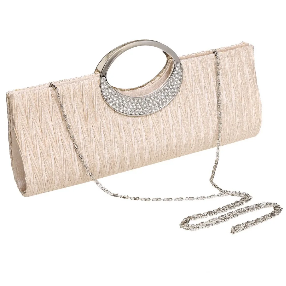 women evening bags chain Diamond Fold Fashion Classic Handbag Dinner