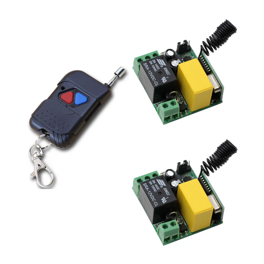 

AC220V 1CH Wireless Remote Control Switch Light Switch Lamp Car Light Corridor Light Remote Control Switch and 2*Mini Receivers