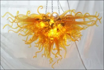 

Well Design Gold Colore Murano Glass LED Hanging Chandelier for Home Decor