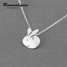Nuevo Diseño 925 Collar de Cadena de Plata Pequeño Conejo Colgante S925 Collar de la Joyería Envío Gratis