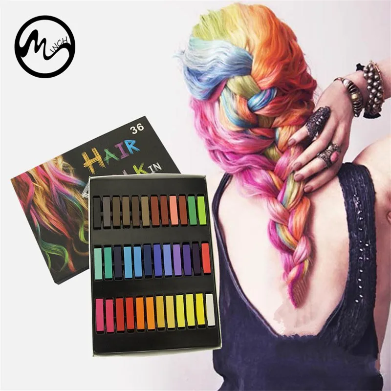 MINCH Hair Dye Chalks Kit Non toxic Temporary Colors Hair Dye Soft Hair