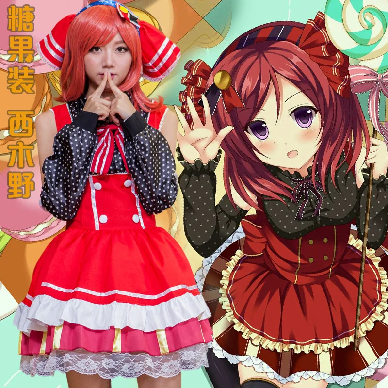 Аниме Love Live костюм косплей Nishikino Maki для женщины девочки Хэллоуин карневальные