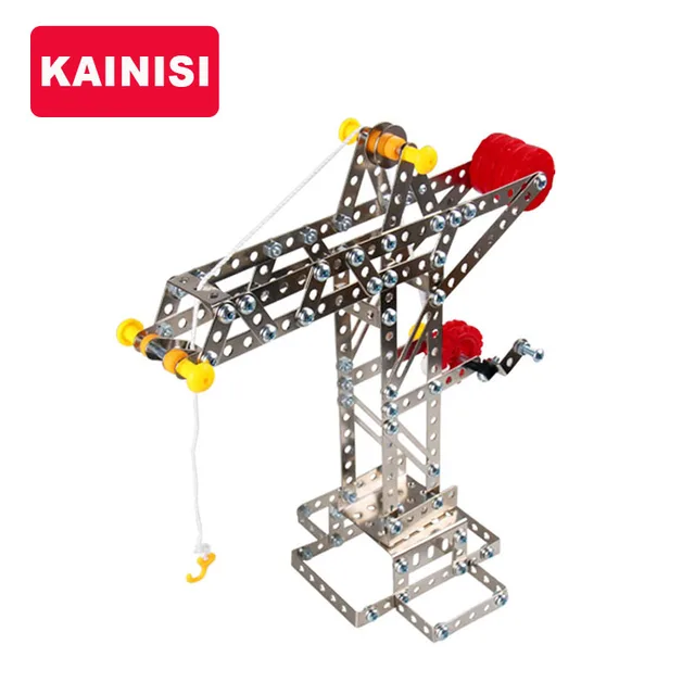 Jiajiale автомобиля металлический Конструкторы головоломки крана башня Просвещения образования сборка Игрушечные лошадки VS 3D Металл Модель Наборы
