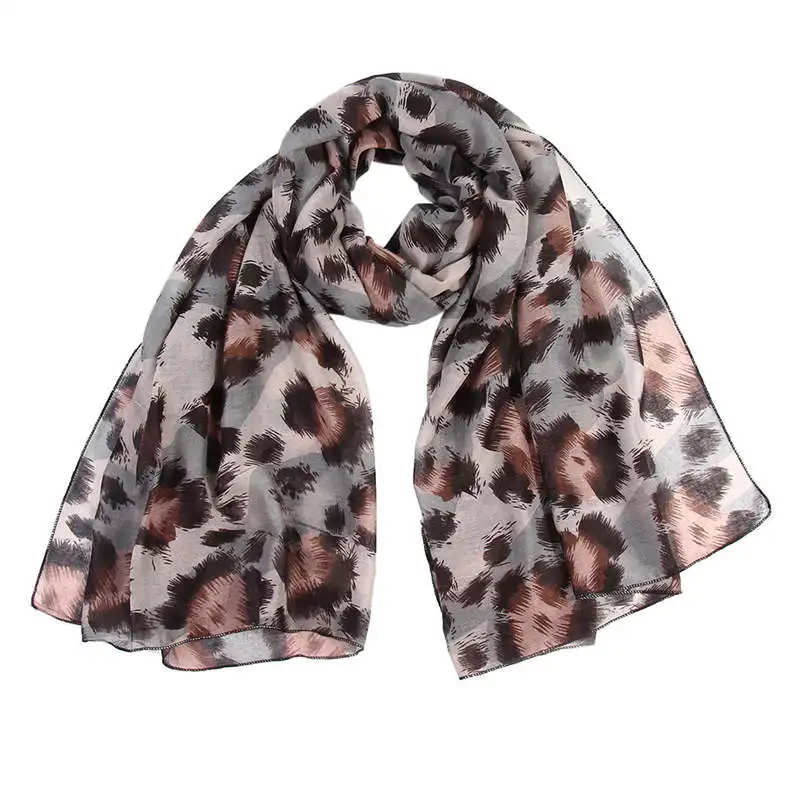 Women Ladies Leopard Print Scarf Wrap Shawls Headband Soft Shawl Long palatine women's scarves handkerchief hijab scarf 40MA0413