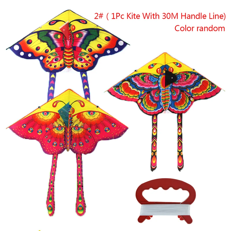 

90*50CM Colorful Outdoor Sports Butterfly Flying Kite with Winder Board String Children Kids Play Game Toy