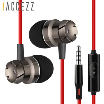 

!ACCEZZ In-Ear Bass Stereo Headset Subwoofer Earphone Universal For Xiaomi Huawei Samsung For iPhone 4 5 6s Plus With Microphone