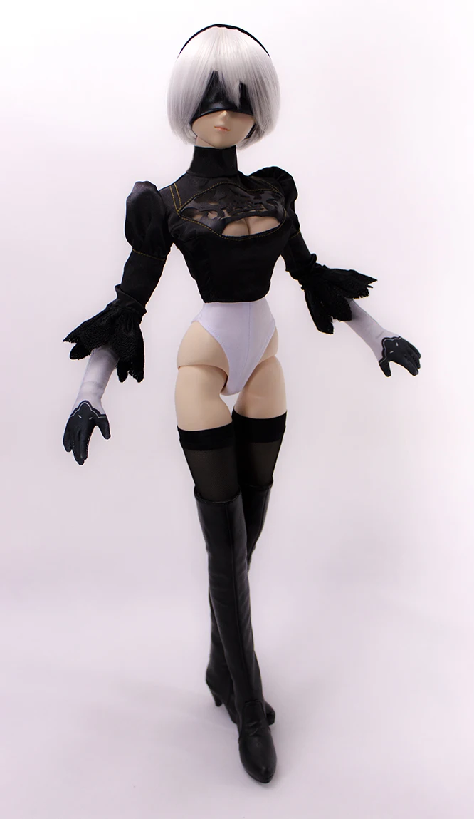 SD BJD кукла ткань NieR: Automata jorha 2B косплей игры черный костюм BJD COS DD SD 1/3 Кукла Одежда