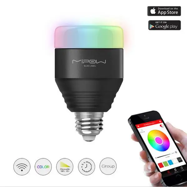 Mipow E27 PLAYBULB Smart Светодиодный шарик пузыря шарика свет лампа 85-265 V 5 W Беспроводной умная лампа Bluetooth аудио для Android ISO приложение