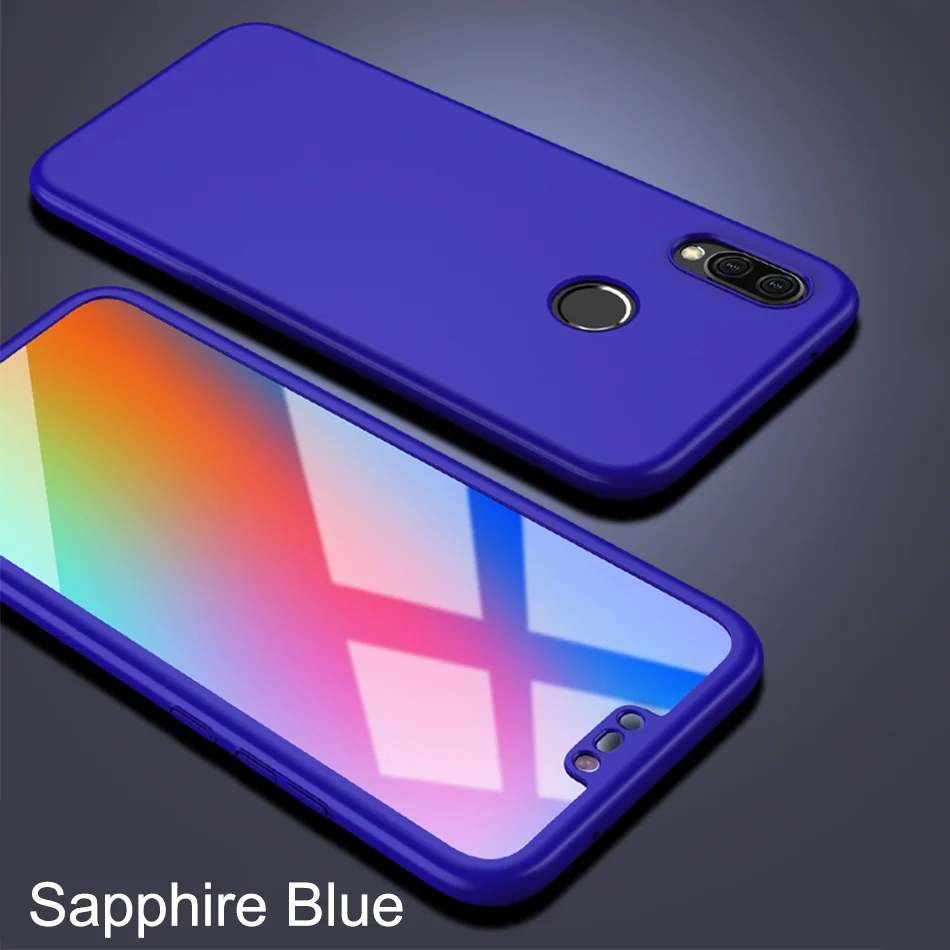 360 Full Protection Case For HUAWEI enjoy 7 8 9 plus 7s 8e Cover Luxury Slim Hard PC Shockproof Armor phone cases glass film |