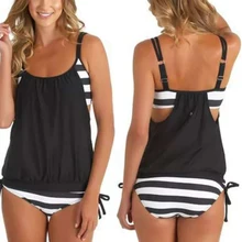 Сексуальный женский купальный костюм из двух частей, Мягкий купальный костюм в полоску, спортивный купальник