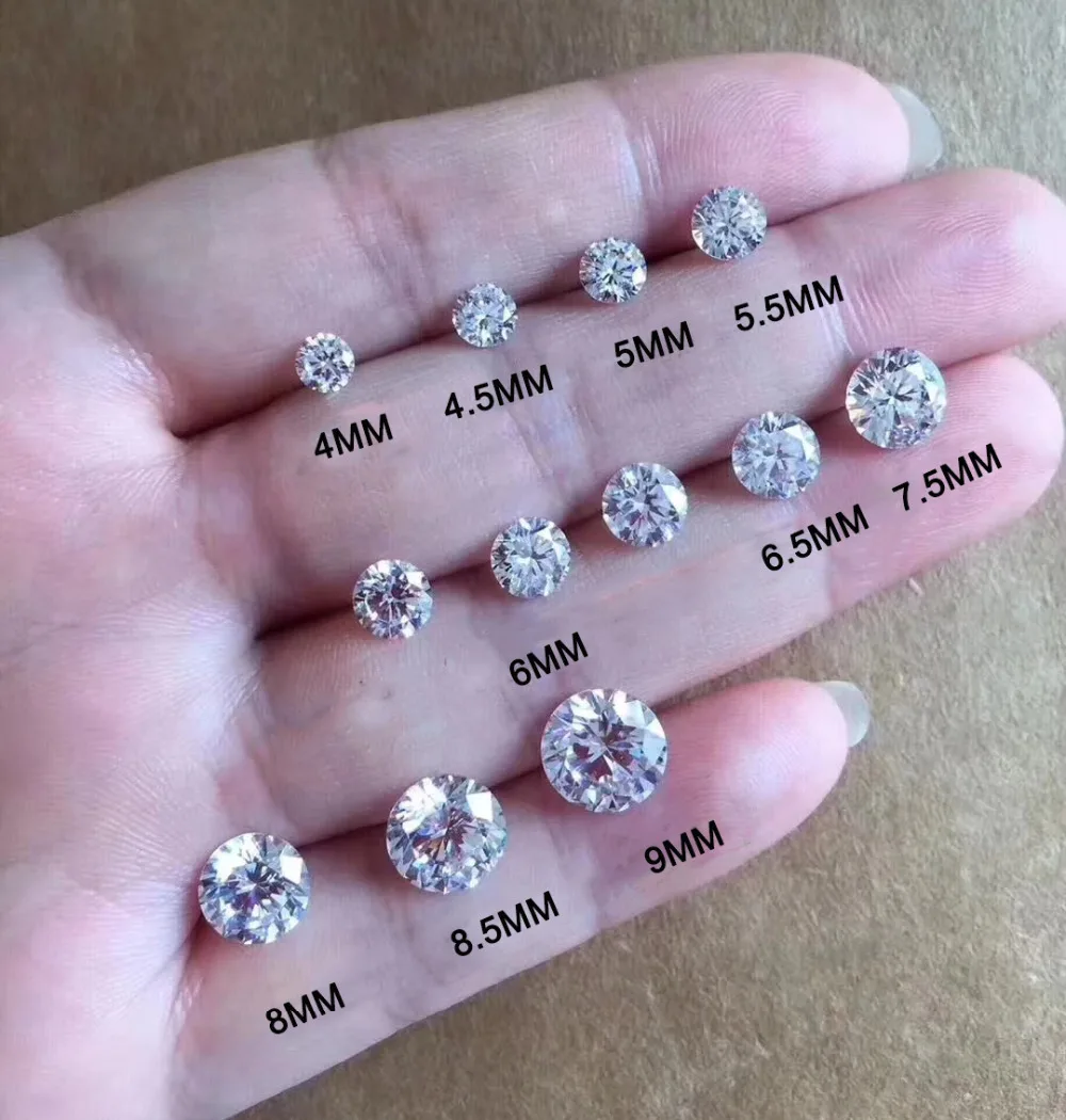 2 шт./лот почти Цвет меньше Moissanite свободные камни 0.4ct 4 5 мм F круглой бриллиантовой
