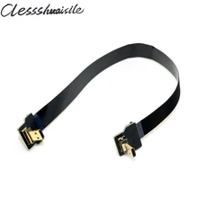 90 Degree Angled FPV Micro HDMI Male FPC Flat Cable 10cm 20cm 30cm 50cm 80cm 100cm for Multicopter Aerial Photography