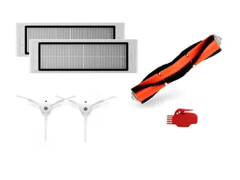 

New 2pcs hepa filter+2pcs side brush+1pcs main brush+tool for Xiaomi Mi Robot Vacuum Cleaner 2 Roborock S50 S51 parts