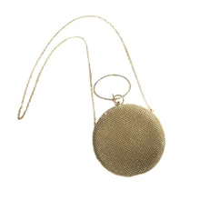 Кристальная сумка простая сумочка невесты блестящая сумка через плечо женская вечерняя Хрустальная сумка на плечо Круглый Круг с бриллиантами