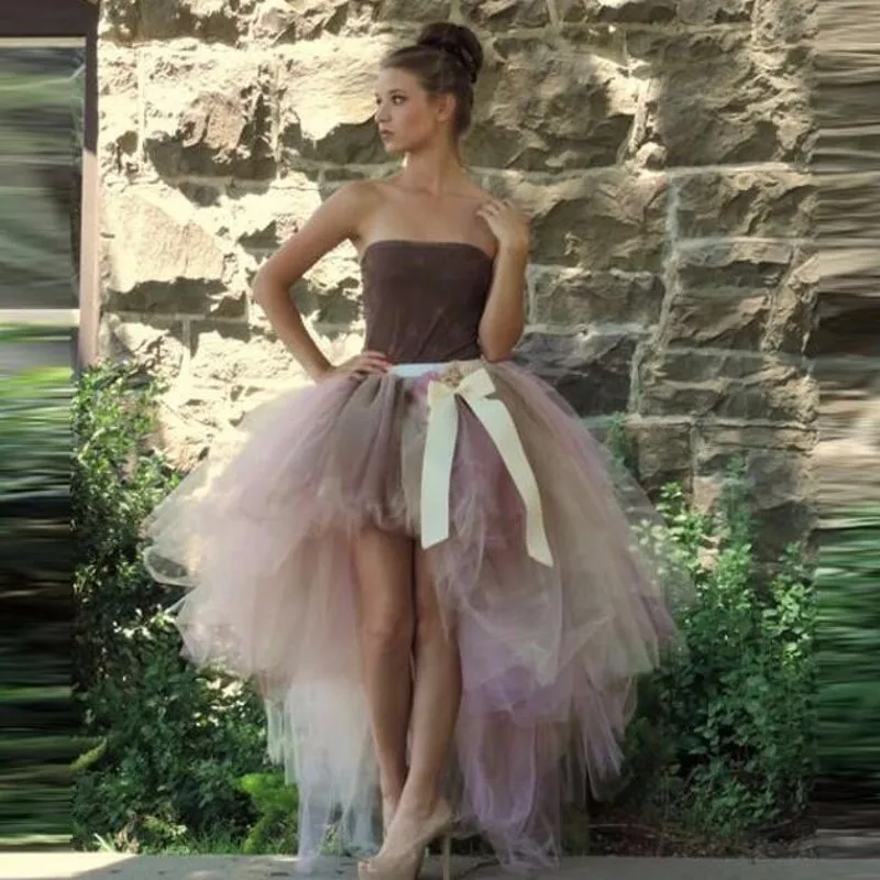 Tulle Skirt Women Hi Lo Saia 2017 Saias Das Mulheres Tulle Skirts For Women Jupe Femme Tulle Long Skirt Adult Skirts With Bow